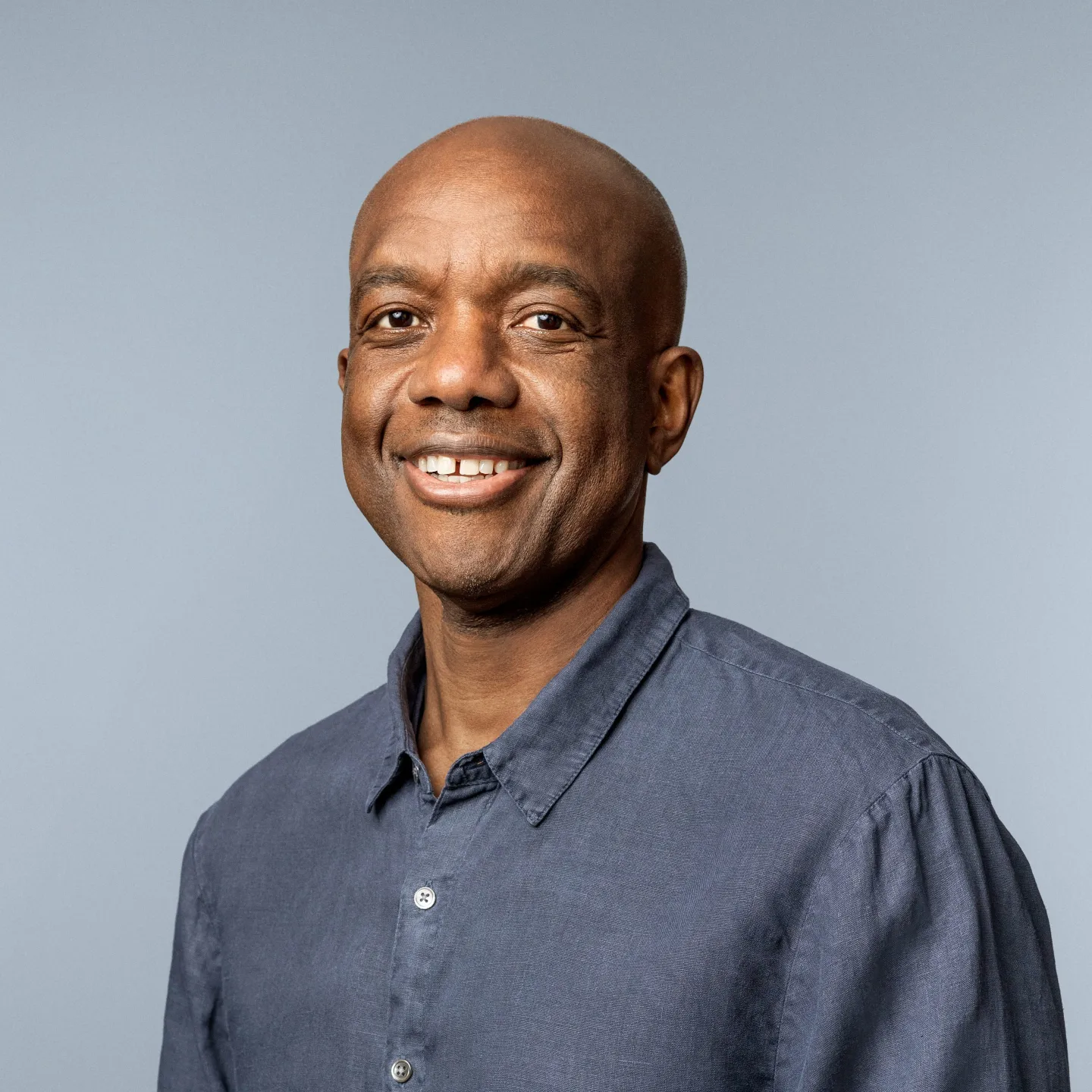 A photograph of James Manyika, SVP for Research, Labs, Technology & Society, Google-Alphabet