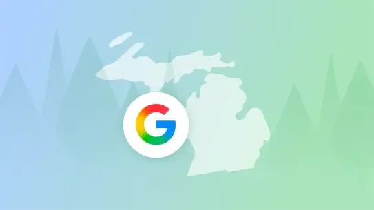 Michigan paired with Google logo