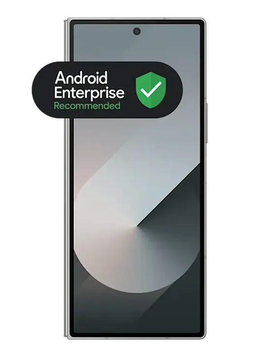 Samsung Galaxy Z fold 6 with Android Enterprise Recommended Badge