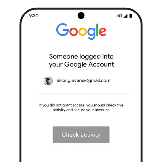Account safety Gmail graphic