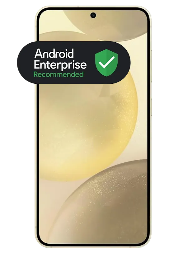 Samsung Galaxy s24 with Android Enterprise Recommended Badge