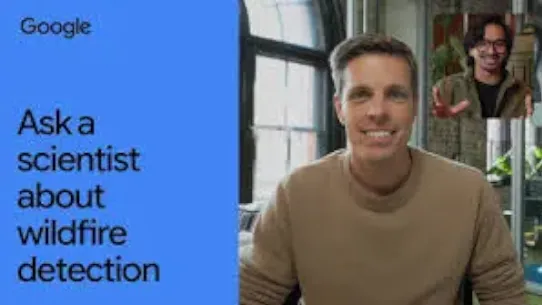 ask a scientist about wildfire detection with two leaders shown on a video interview