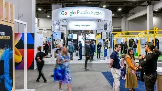 people visiting the Google Public Sector booth at Google Cloud Next ‘26