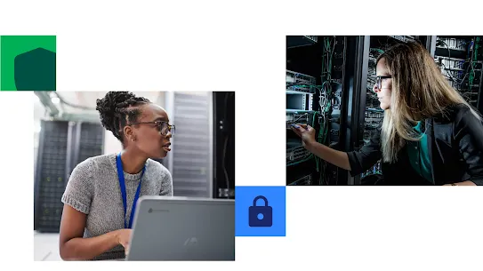 An IT security team working