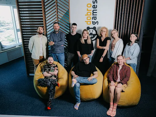 The Dobro Games team works remotely across the world, with about a dozen people spanning development, art, marketing, game design, project management and QA.
