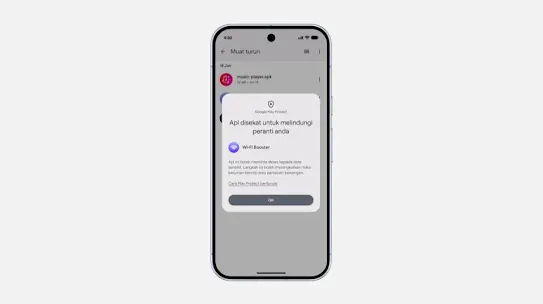 UI apl disekat di Google Play Protect