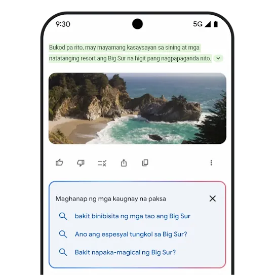 Graphic ng I-double check sa Gemini