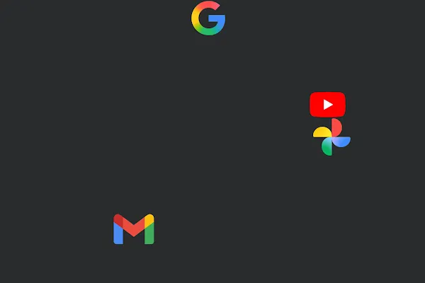 개인 인텔리전스 헤드라인 주변에 다양한 Google 아이콘이 배치되어 있습니다.