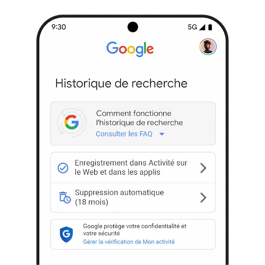 Image de l'historique de recherche