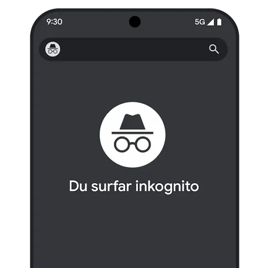 Inkognitoflik i webbläsaren Chrome