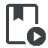 Book and play button icon