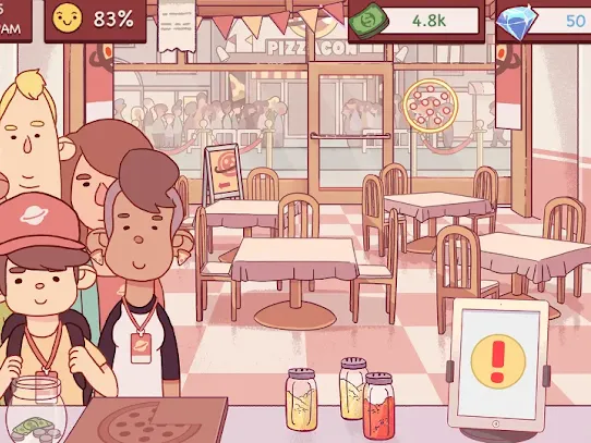 Customers lined up in the TapBlaze game.