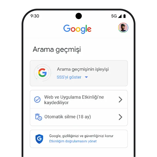 Arama geçmişi grafiği