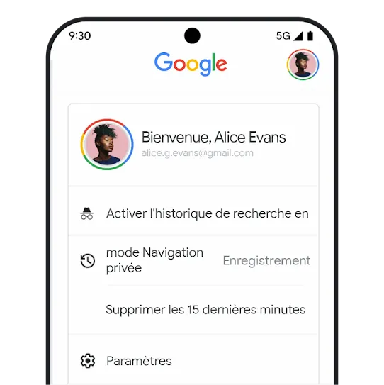Image de suppression de l'historique récent