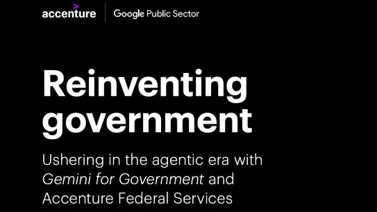  Reinventing government paper cover with Accenture and Google Public Sector logos