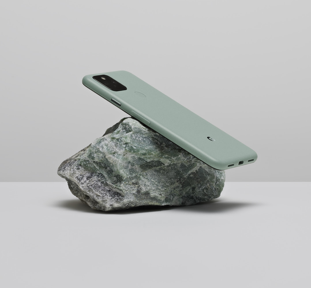 Image showing the Google Pixel 5 device that was made from our new 100% recycled alloy