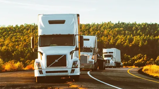 truck moving on a Canadian highway