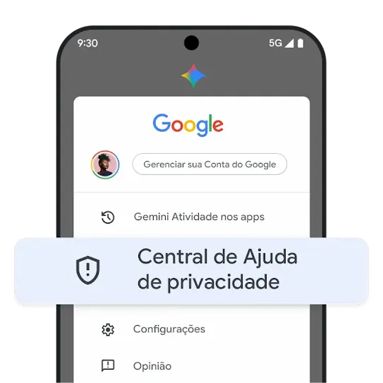 Imagem da Central de Ajuda de Privacidade