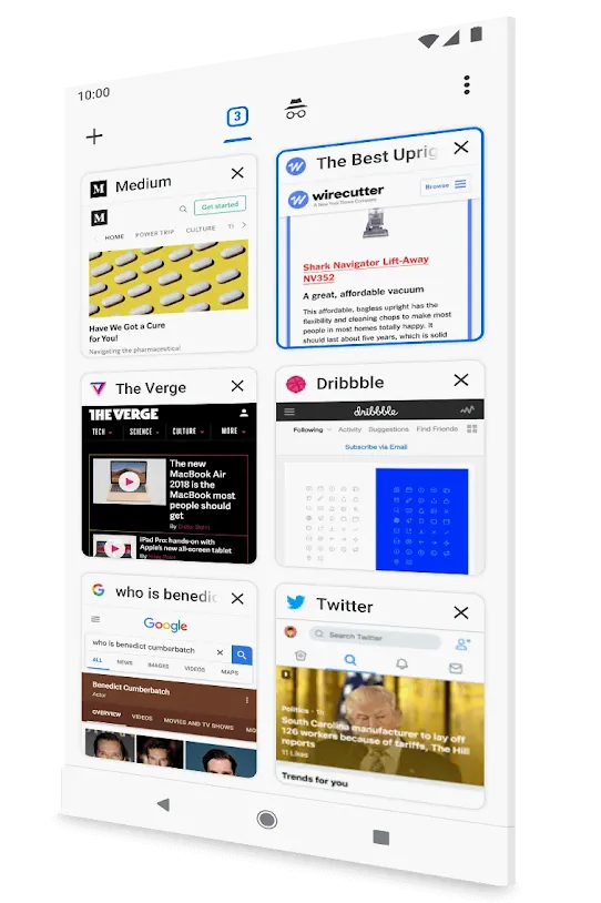 An image of the Google Chrome browser on a phone.