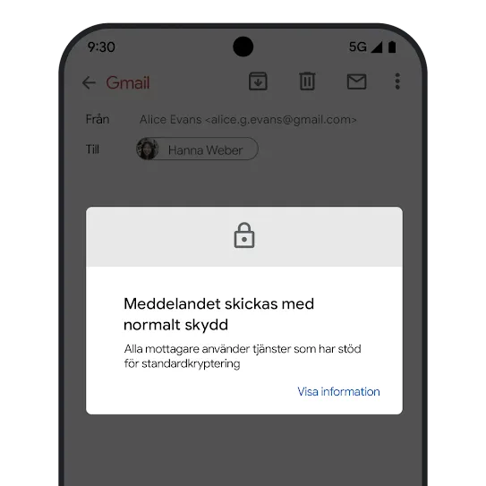 Bild för e-postkryptering i Gmail