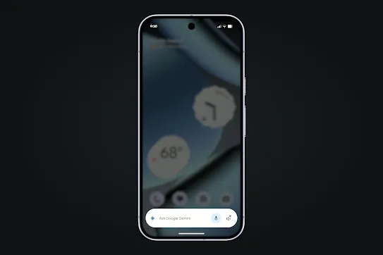 En la pantalla de un teléfono se muestra a Gemini pidiendo café en una aplicación de comida a domicilio. 