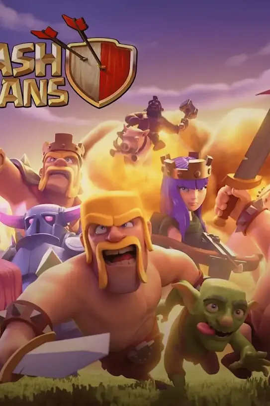 A still of characters from the game Clash of Clans.