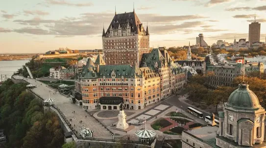 aeral wide shot of QC