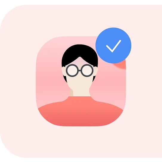 顔認証や​指紋認証で、スマートに​本人確認