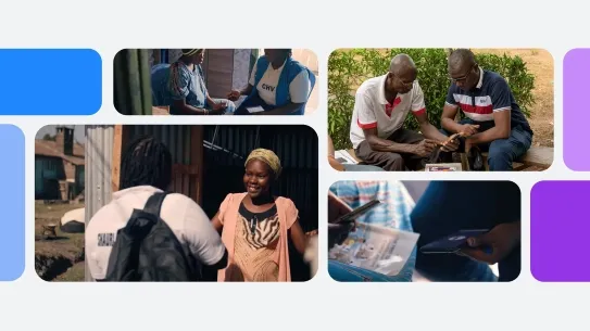 collage of people working together on health initiatives