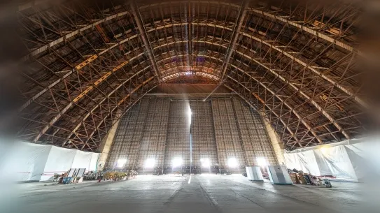 inside of the airship hangar