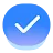 Logo Listy zadań Google&nbsp;– niebieska ikona potwierdzenia w&nbsp;okręgu.