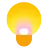 Il logo di Google Keep, l'icona di una lampadina bianca su uno sfondo giallo.