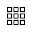 A grid of nine small squares arranged in a 3x3 pattern, representing a menu or app launcher.