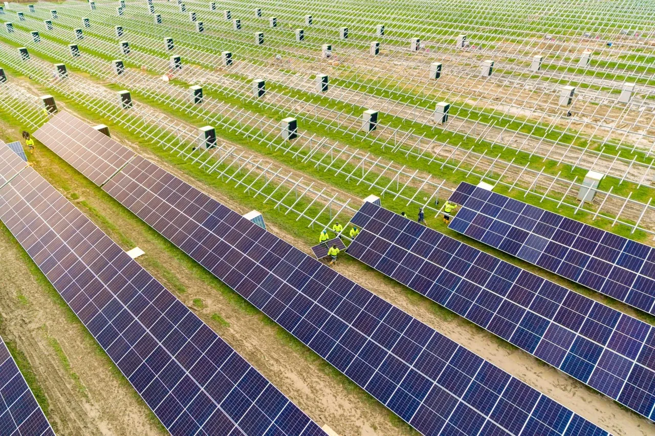 Una instalación de energía solar en Rødby, Dinamarca