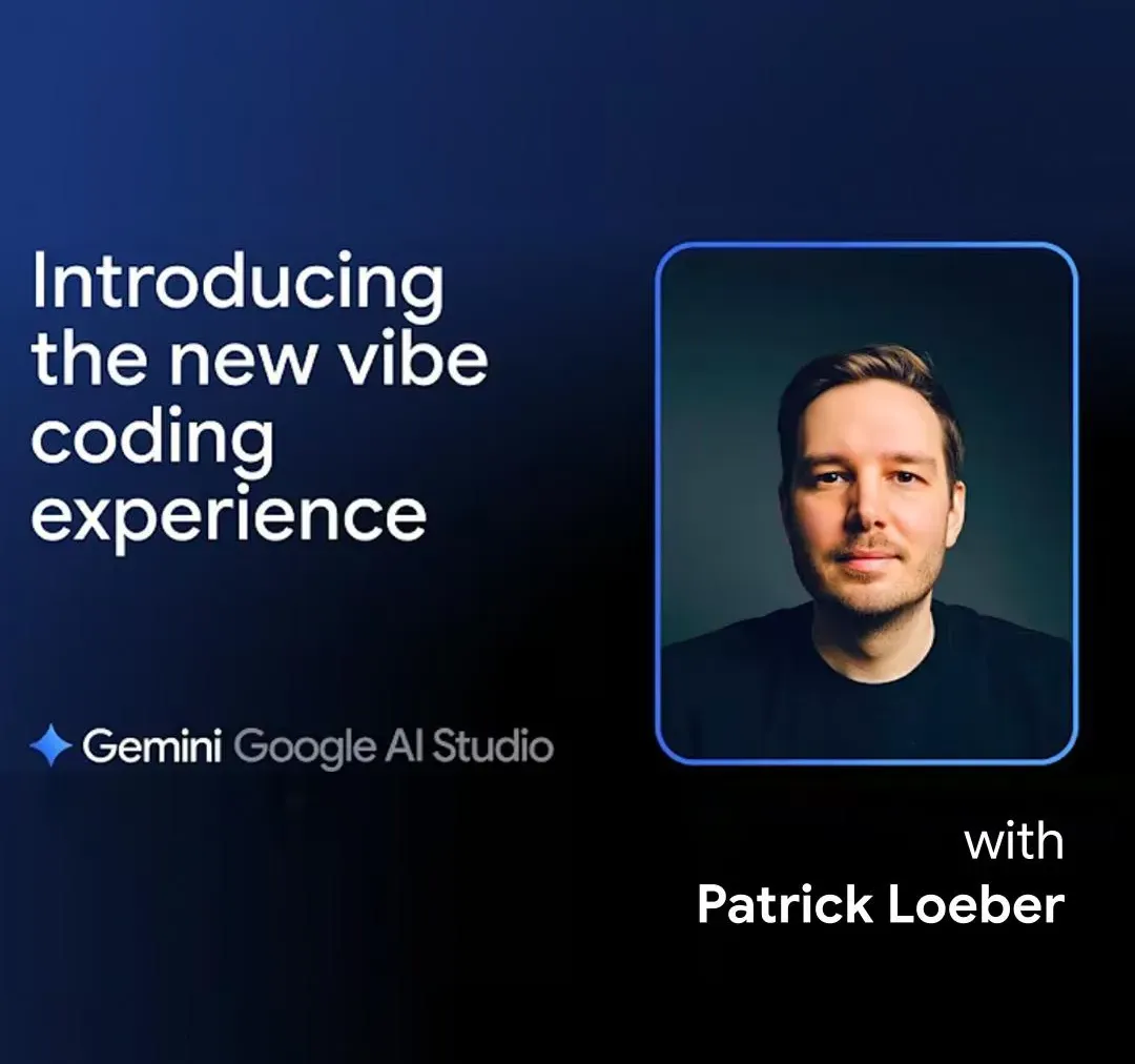 Introducing the new vibe coding in AI Studio video card image
