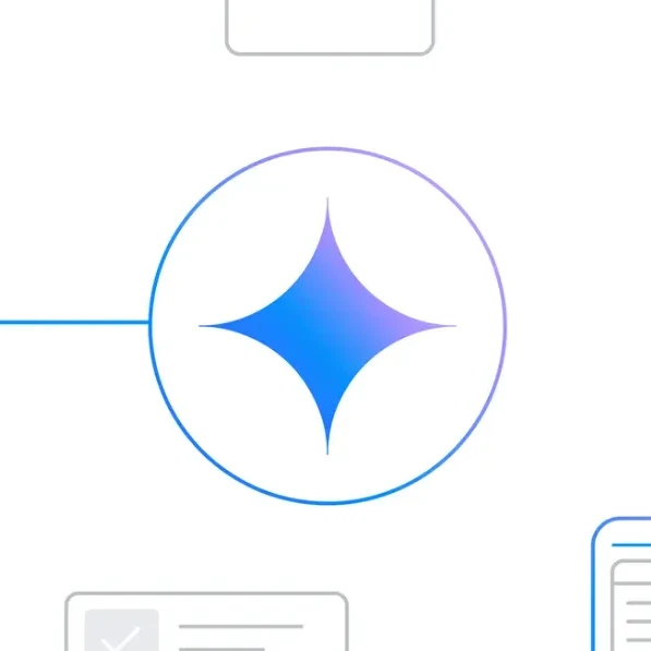 An image showing Gemini logo and pencils and icons to demonstrate learning tools
