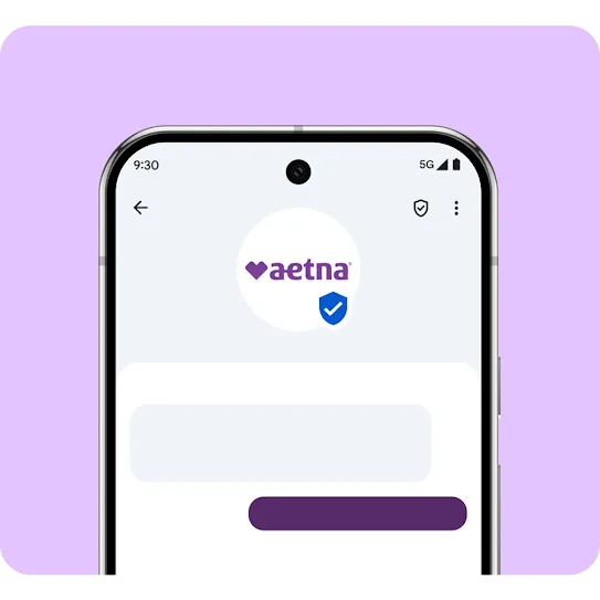 Aetna uses RCS for Business to help members securely access relevant information, resources, and support.