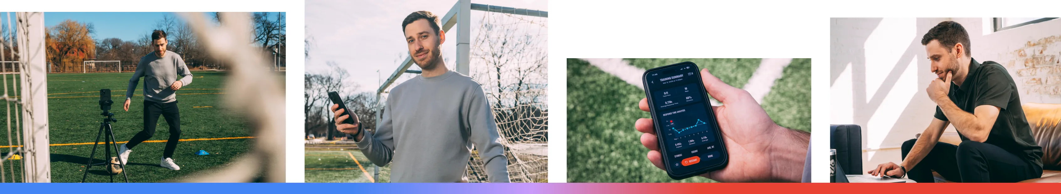 Four images of Brett Johnson, the co-founder of SwitchedOn based in Chicago, Illinois.