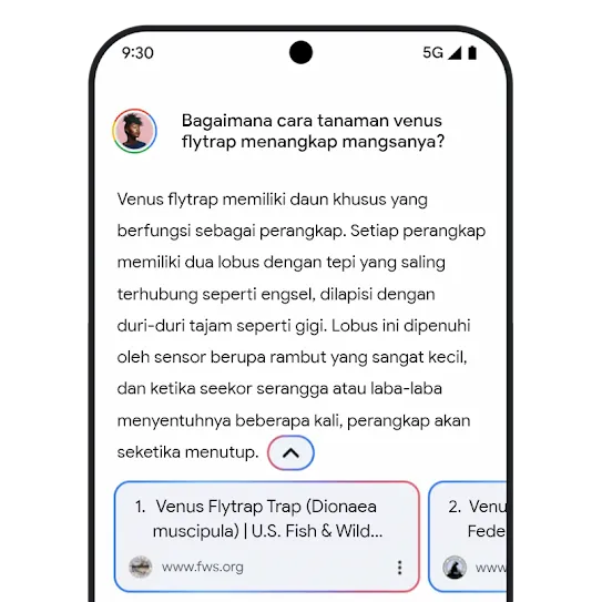 Grafik link terkait Gemini