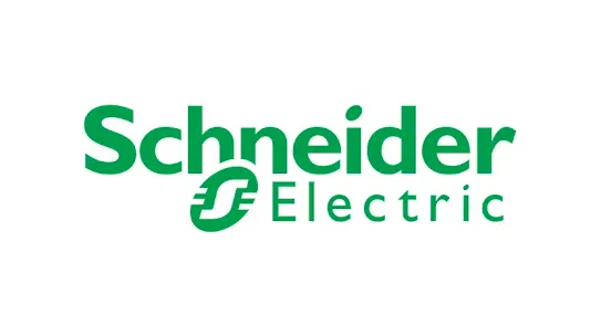 Schneider Electric logo in green text on a white background.
