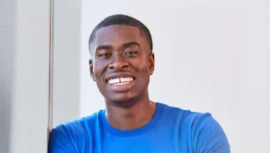 A man is giving pose in the picture.