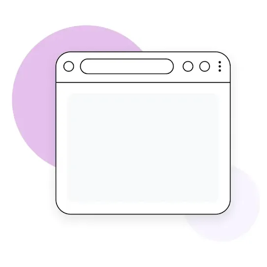 Abstracted illustration of a web browser