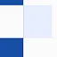 Abstract minimalist graphic featuring solid blue blocks on the left and a light blue square in the center, separated by thin grey grid lines on a white background.