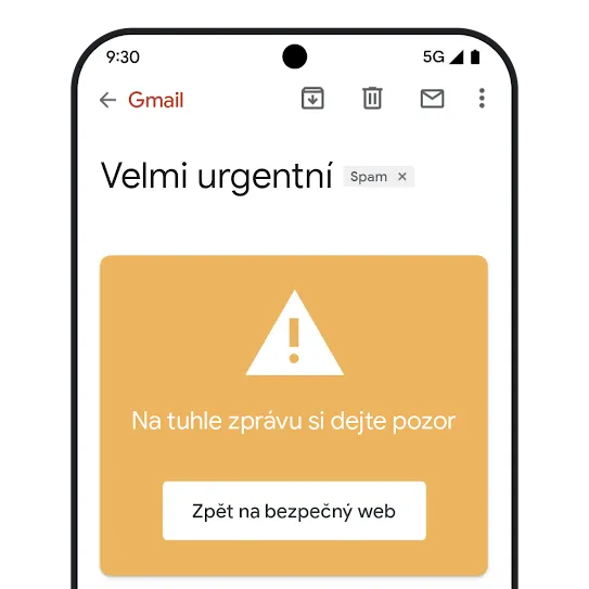 Grafika k phishingu v Gmailu