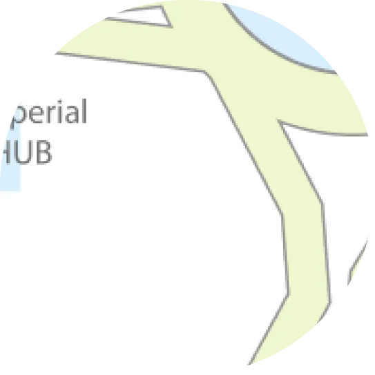 A zoomed in map of a Westway roundabout in North Kensington, London, showing ELS' precise location capabilities.