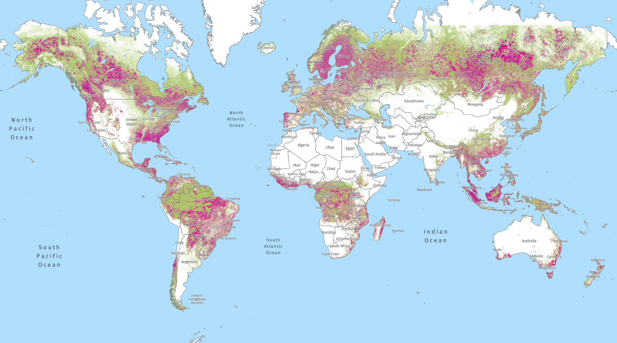 Map of the Earth