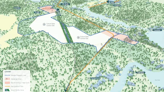 Vaala data center map