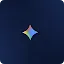 The multi-colored Google Gemini four-pointed star icon centered on a dark blue background.