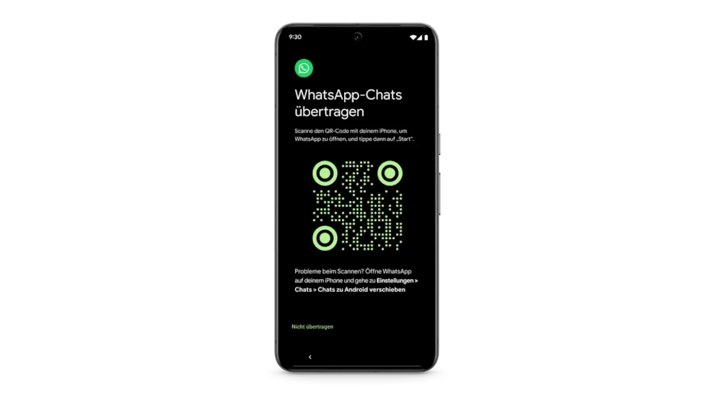 Datenübertragung auf einem WhatsApp