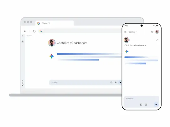 Gemini trên máy tính và thiết bị di động